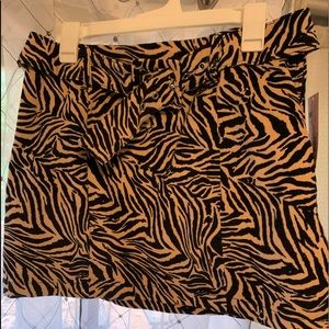 Brand New Wild Fable Brown/Black Zebra print Mini Skirt